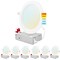 Luxrite 6 Inch Ultra Thin LED Recessed Downlights 5 CCT Selectable 2700K-5000K 14W 1150LM Dimmable 6-Pack LR23732-6PK - alternate 1